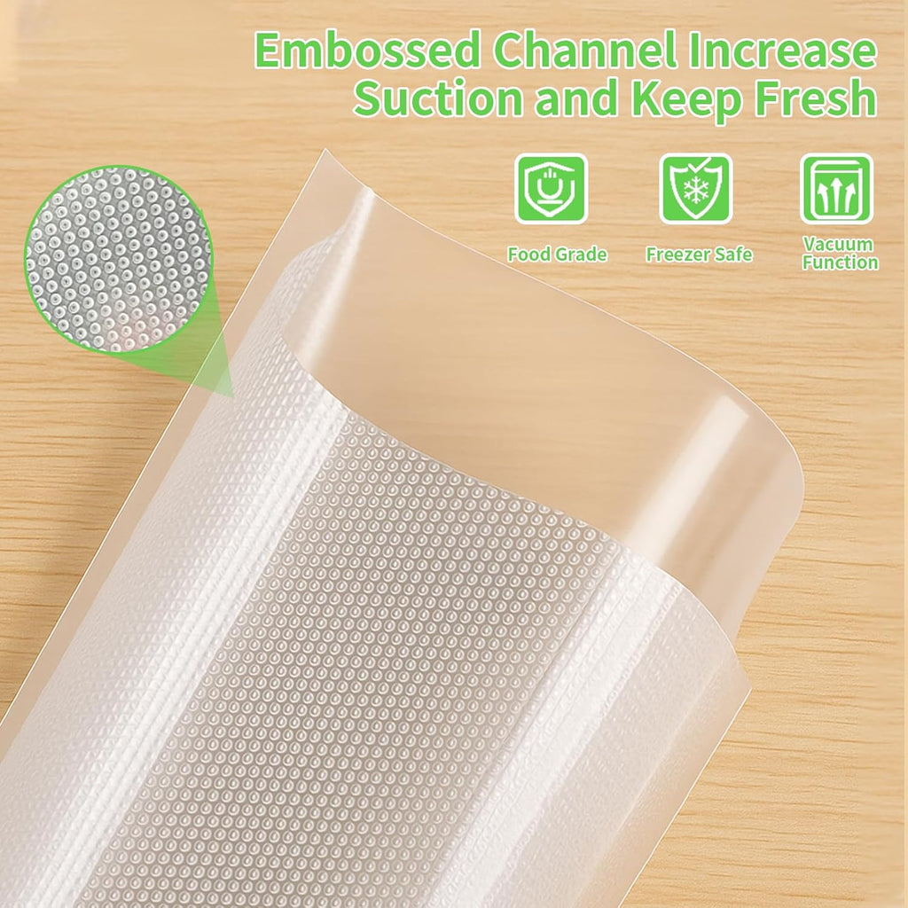 MakMeFre 2Pack (Total 100Feet) 8x50 Vacuum Sealer Bags Rolls with BPA Free,Heavy Duty Vacuum Food Sealer Storage Bags Rolls,Cut to Size Roll,Great for Sous Vide