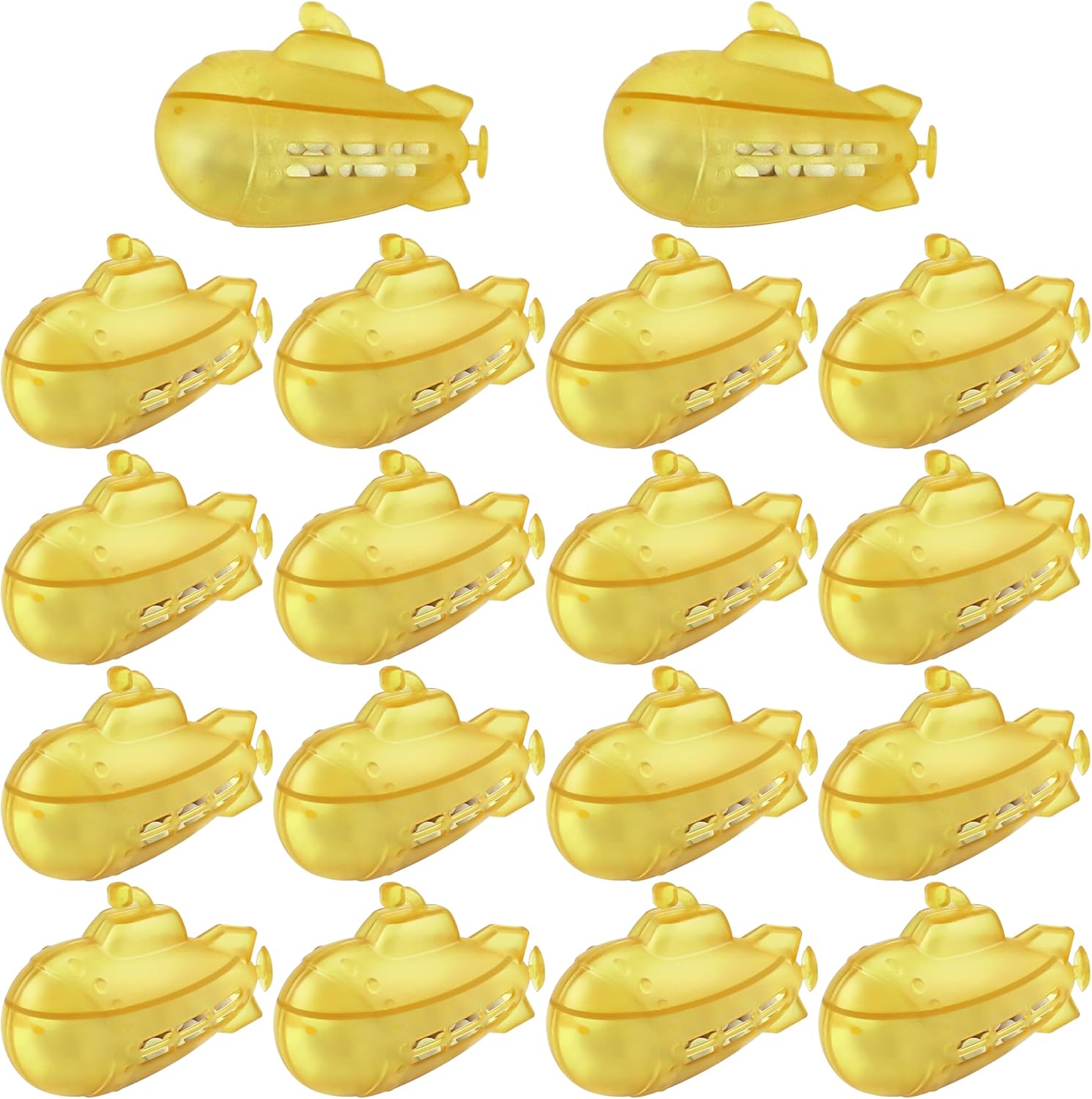 AMI PARTS Humidifier Tank Cleaner Small Submarine 18 pcs for Most Humidifier and Fish Tank,Purifies Water,Softens Hard Water(Yellow Universal Humidifier Filters)