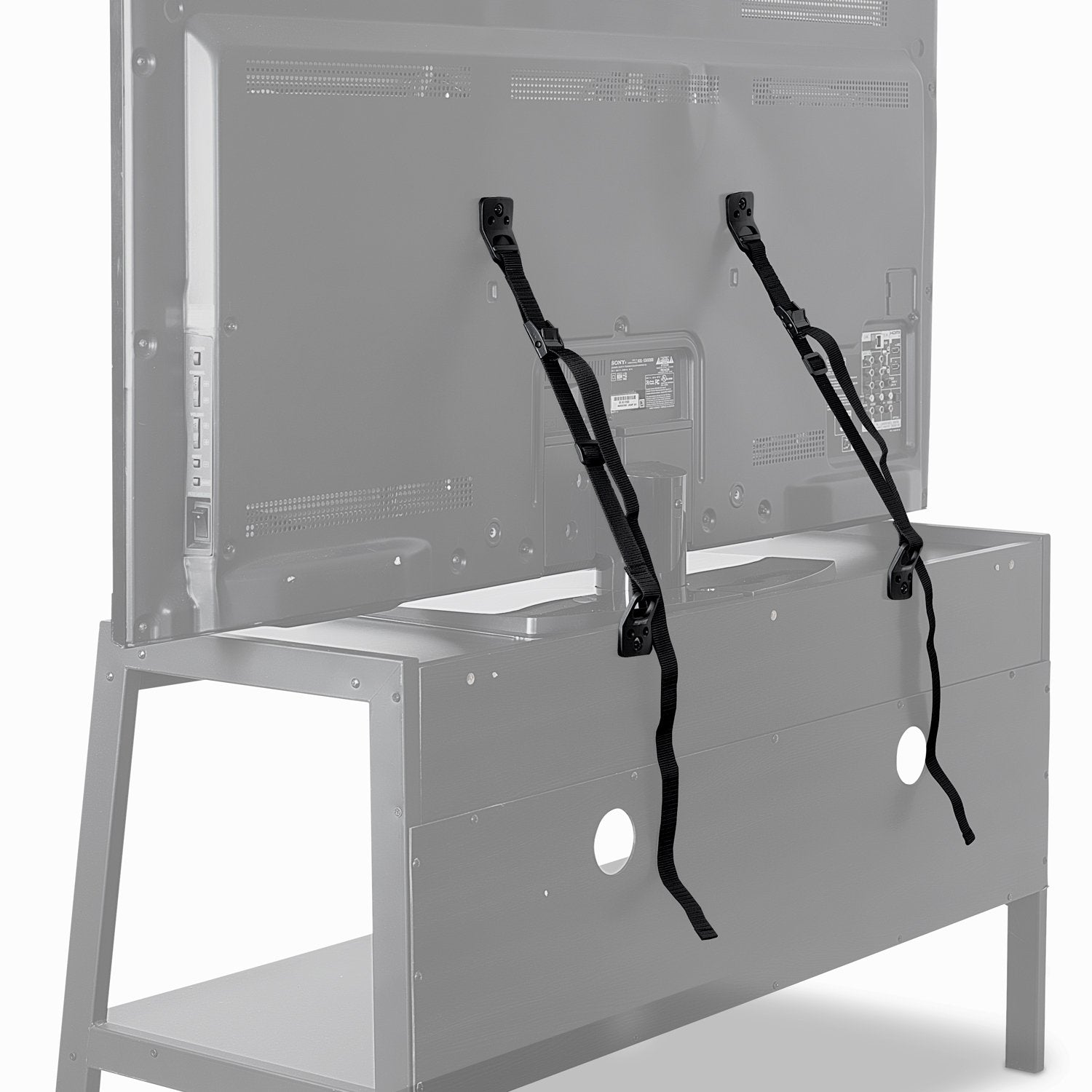 Mount-It! Safety Straps for TV, Furniture, Bookcase, Dresser and TV Stands - Anti-Tip Strap Television Anchor Kit for Baby Proofing, Earthquake Protection, 2 Pack, Mounting Hardware Included