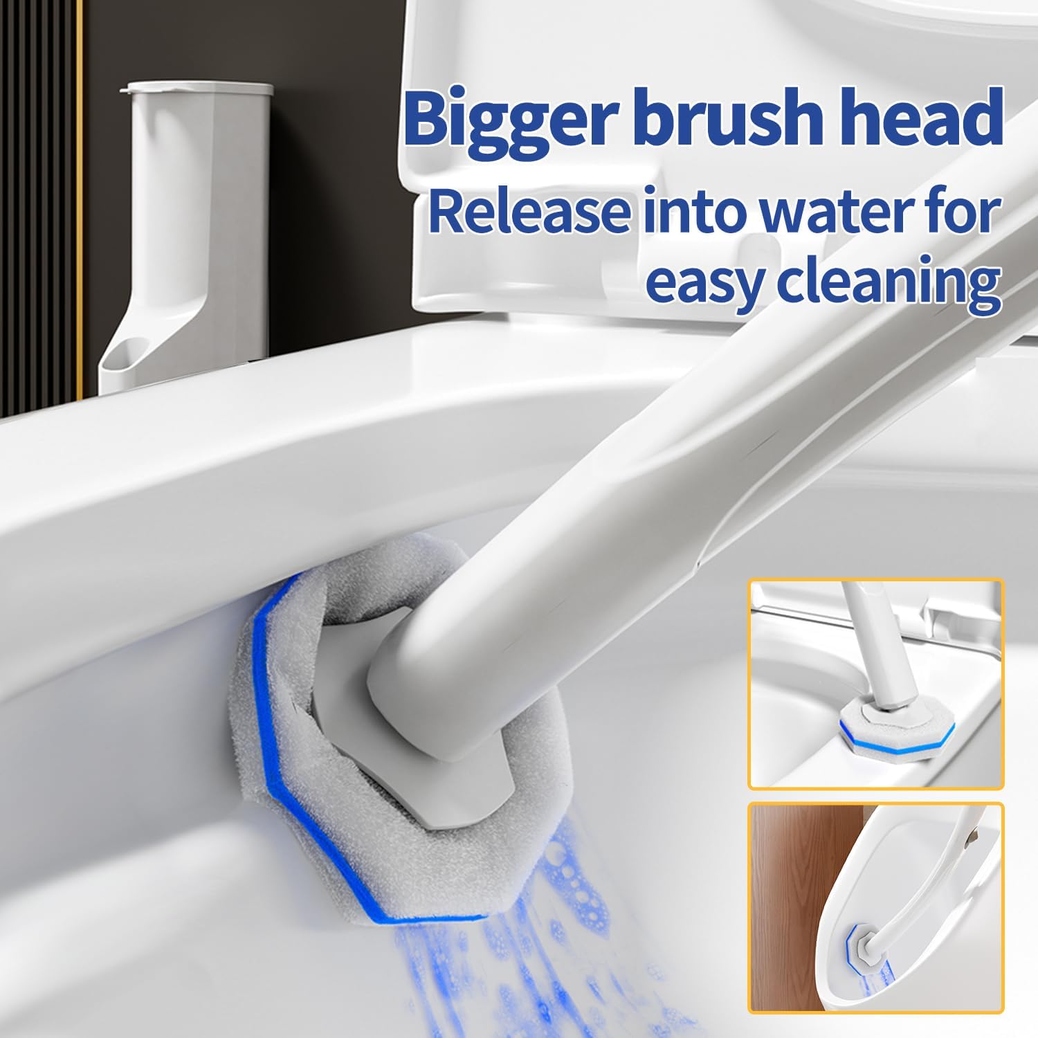 100pc Bulk Toilet Wand Refills - Disposable Toilet Brush Replacement Heads, Value Pack for Household Cleaning Bathroom cleaners Compatible Heads,washroom mats Brush Cleaning System,Clean Refill Pads.