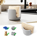 Diatomite Sponge Holder, Quick Dry Stone Sponge Stand for Kitchen Countertop Organizer, Diatomaceous Earth Sponge Stand, Absorbent Sponge Holder, Gray