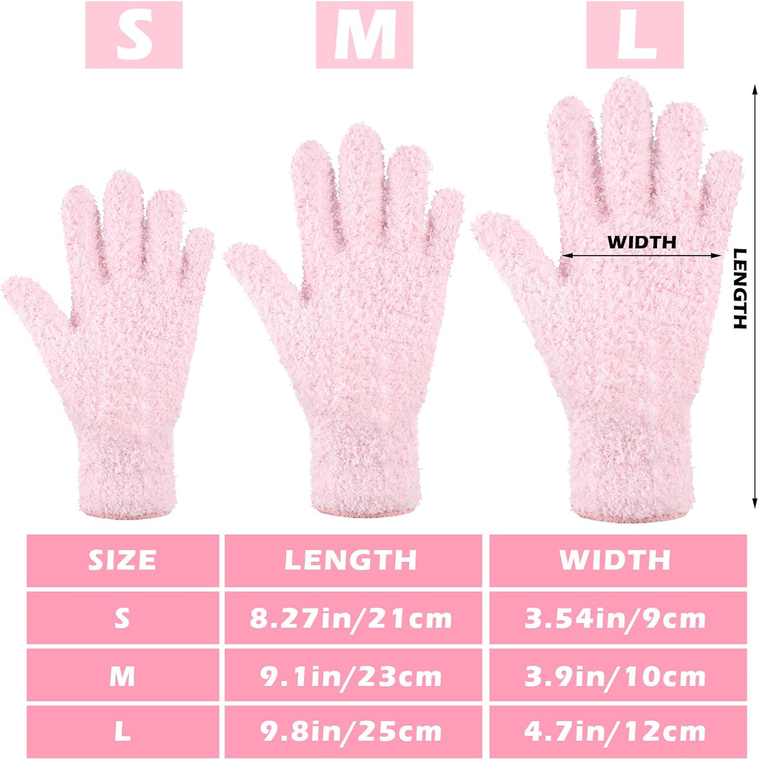 Patelai 3 Pairs Microfiber Plant Dusting Gloves Leaf Cleaning Gloves for Indoor Plants, Blinds, Furniture, House(Medium,Green Yellow, Water Blue, Pink)