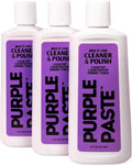 Purple Paste All Purpose Cleaning & Polishing Paste – Tough Stain Remover for Kitchen, Bathroom, Oven, Stove, Tile & Grout – Multi-Surface Cleaner Made in USA, 8oz (Pack of 3)