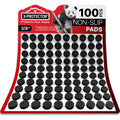 X-Protector Cabinet Door Bumpers 100 PCS Small Black Rubber Pads 3/8' Self-Adhesive Thick Dots Protect Glass & Surfaces