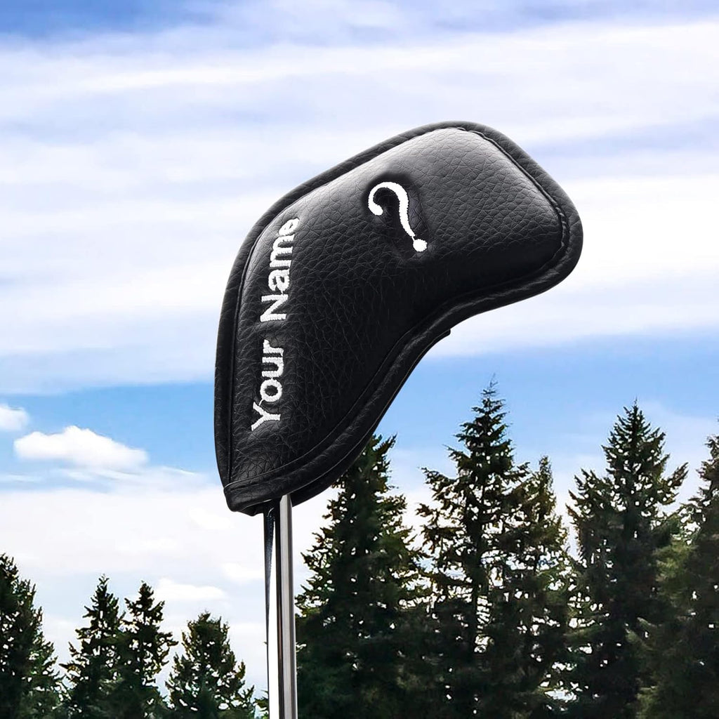 CRAFTSMAN GOLF 12pcs or 1pc Thick Synthetic Leather Golf Iron Head Covers Set Headcover Fit All Brands Callaway Ping Taylormade Cobra Etc. Also Custom Name