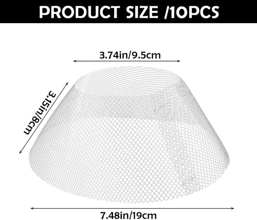10 Pcs Round Range Hood Filters Filter Replacement Grease Net for Kitchen Range Hood (19 cm in diameter), ZY-Filter Net-10pcs