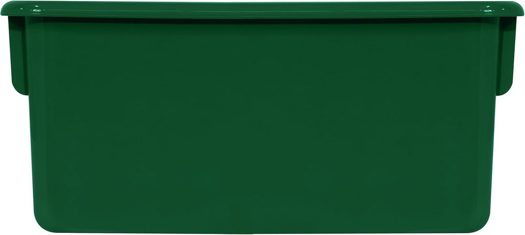 Wood Designs Cubby Storage Bin, Heavy Duty Plastic Containers for Kids Green Cubby Tray Set of 20