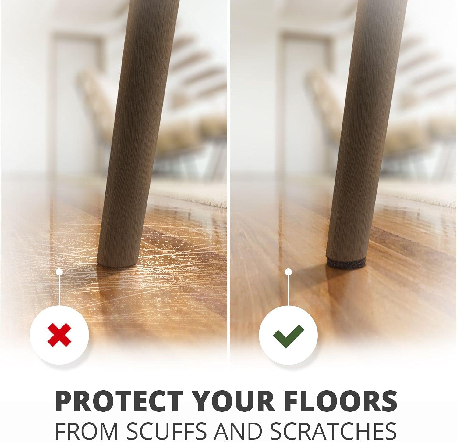 X-PROTECTOR 357 pcs Premium Huge Pack Felt Furniture Pads! Quantity of Furniture Sliders with Many Big Sizes – Your Ideal Floor Protectors. Protect Your Hardwood & Laminate Floor!
