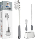 MR.SIGA Water Bottle Brush Cleaning Set with Storage Holder, Cleaning Brushes for Tumbler, Straw, Baby Bottles, Drinking Glasses