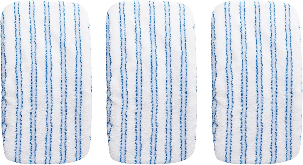 Matthew Microfiber Mop Refills Compatible with Hardwood Floor 'N More, Mop Head Replacement Reusable for Large Surface Compatible with ShMop and All 15 * 8” Flat Mops – 3Pcs Microfiber Mop Pads
