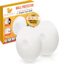 Ducki Door Stop Wall Protector | Self Adhesive Door Knob Wall Protectors from Door Knobs | Rubber Door Stoppers for Wall Damage & Noise | Durable, Shock Absorbent & Discreet | 2 Pack White Door Stops