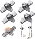 Mop and Broom Holder Wall Mount, No Punching Required Broom and Mop Organizer Wall Hanging with Hooks for Bathroom, Laundry Room, Garage, Kitchen,Garden Tool Organizer Storage (4pcs Gray)