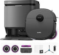 Eureka J15 Pro Ultra Robot Vacuum and Mop with Self Emptying Base, 16,200 Pa Suction, Flex-Arm Design Mop, Auto Mop Hot Water Washing & Hot Air Drying, Anti-Tangle, AI Obstacle Avoidance, Black