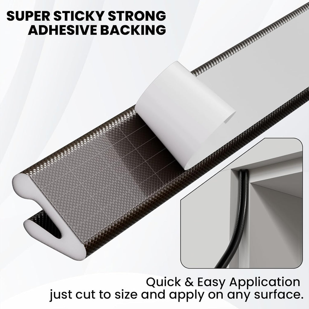 V Shape Foam Weather Stripping Door Frame Seal Strip 2Pcs×26FT Brown, Draft Stopper, Insulation Winter, Weatherstripping, Gap Sealing, Soundproofing, Self-adhesive Used for Exterior Front Door Side