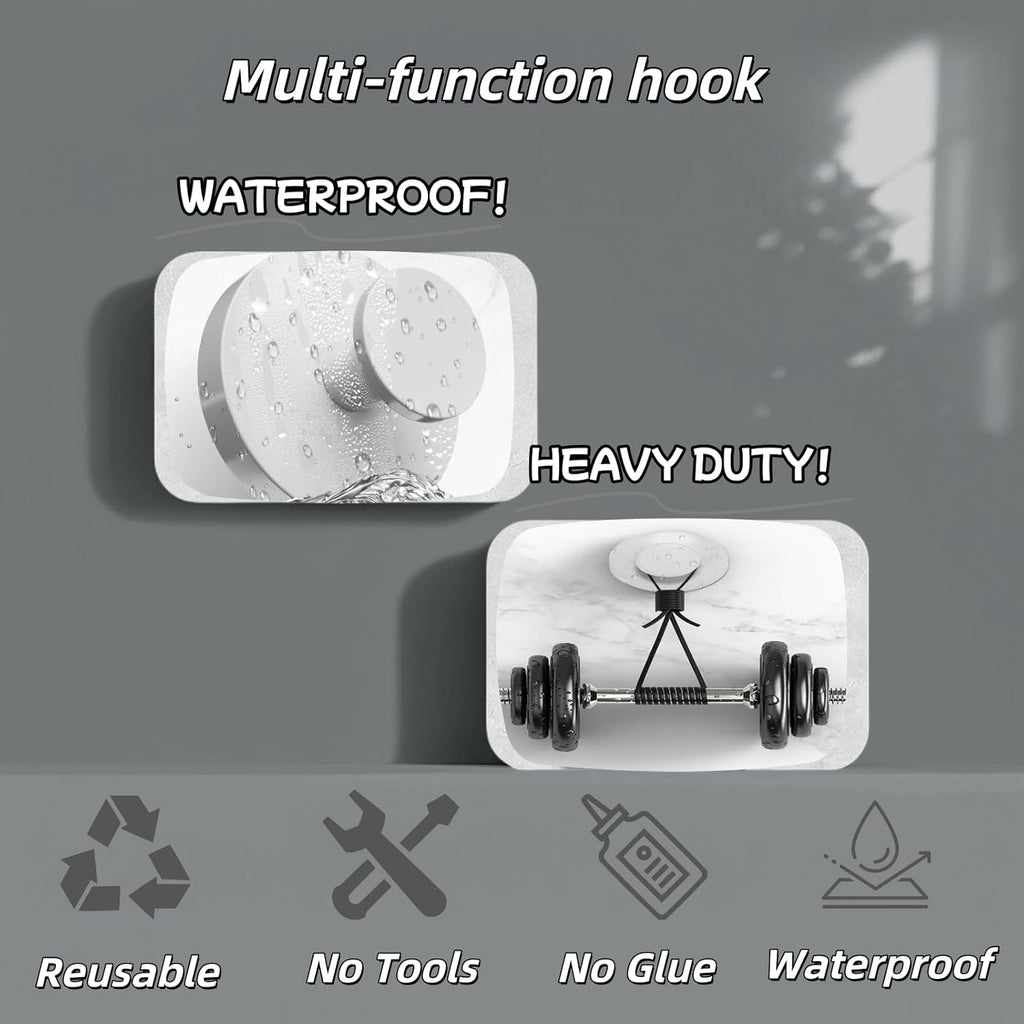 2025 Upgraded Stainless Steel Heavy Duty Suction Cup Hooks For Shower Bathroom Accessories Removable Hook For Glass Window Door Wall Hooks For Hanging Towels Robes Wreaths (Pack Of 5, White)