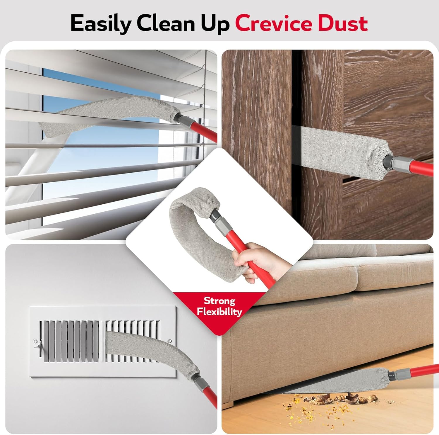 Ceiling Fan Cleaner Duster , 62.5‘’ Extendable Long Handle Ceiling Fan Blade Cleaning Tool, Reusable Chenille & Microfiber Mop Head for Dusting Ceiling Fan Baseboard Wall Floor,car wash mop