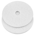 20" White Scrubbing Pads Commercial Cleaning Orbiter Pads-Maintenance Non Woven for Floor Buffer Machine 2 Pcs