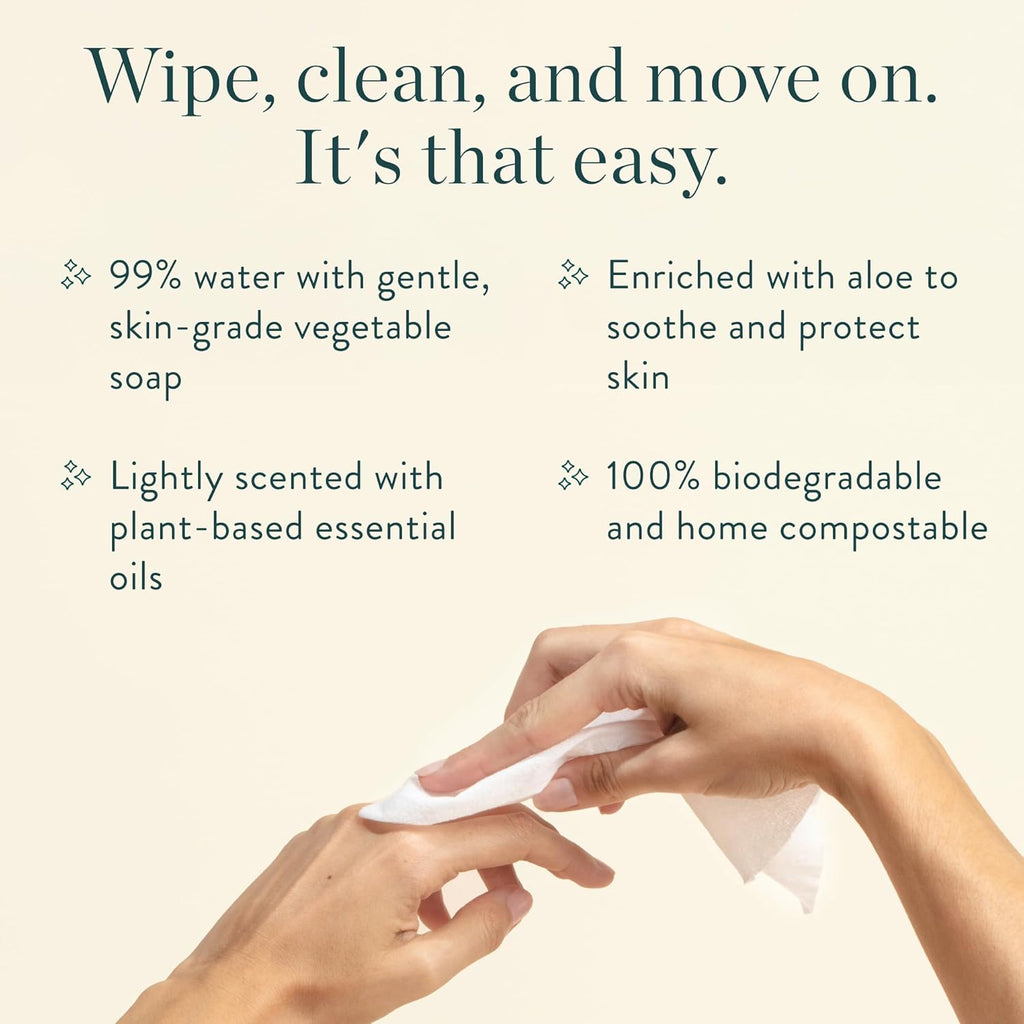 Biom Mini Dispenser + All-Purpose Wipes Starter Kit - Grapefruit Scented Cleaning Wipes | Fits in Car Cup Holder | Biodegradable Plant-Based Cleaner | Kid & Pet Friendly, Natural, Non-Toxic (Lilac)