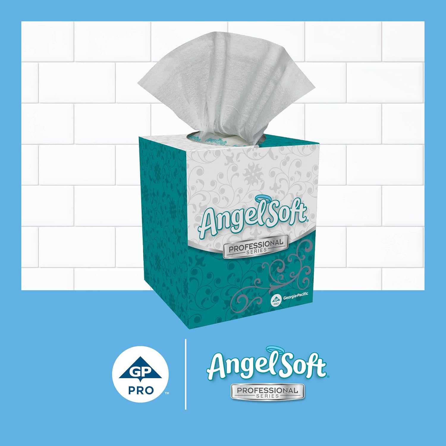 Angel Soft Professional Series 2-Ply Facial Tissue (46580), 96 Sheets, 36 Boxes, Bulk Pack, Ideal for Bathrooms, Meeting Rooms, Reception Areas