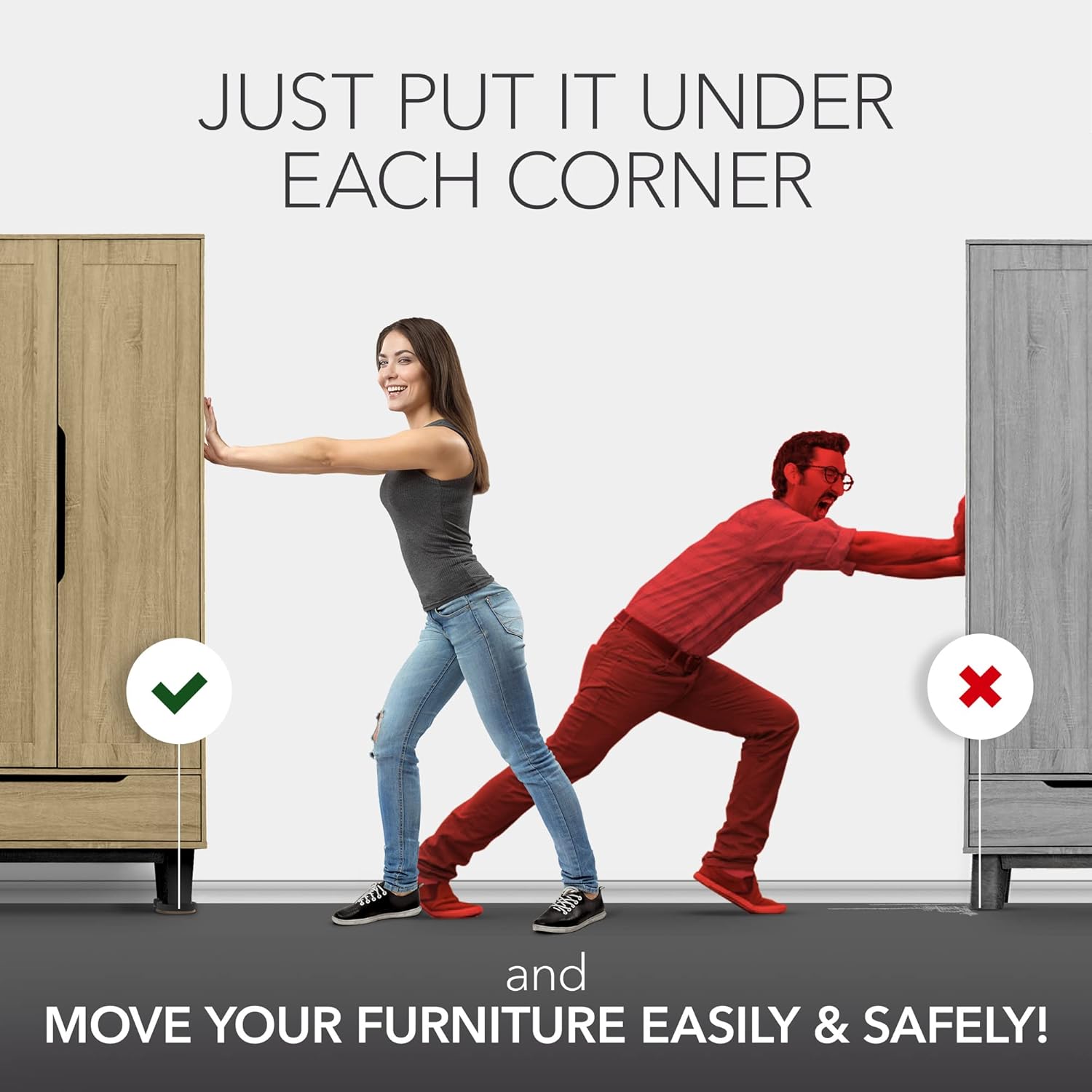 Felt Furniture Sliders for Hardwood Floors X-PROTECTOR 16 PCS 3 ½” - Furniture Slider with Unique Design - Heavy-Duty Furniture Movers for Hard Surfaces - Felt Sliders - Move Your Furniture Easily!