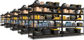 PrimeZone 10 Pack Heavy Duty Storage Shelves - 47" W x 18" D x 71" H 5 Tier Adjustable Garage Storage Shelving, Metal Storage Utility Rack Shelf Unit for Warehouse Pantry Closet Kitchen, Black