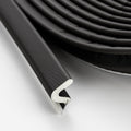 Ravinte Weather Stripping Door Seal Strip Soundproof "Q" Foam Weather Stripping for Door Frame, Exterior Door Weather Stripping for Large Gap, Easy to Install（Black, 28FT)