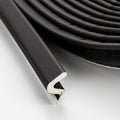 Weather Stripping Door Seal Strip - Soundproof Q-Shaped Foam for Exterior Door Frame, Large Gap Seal, Noise Cancelling, Easy to Install (Black, 21FT)