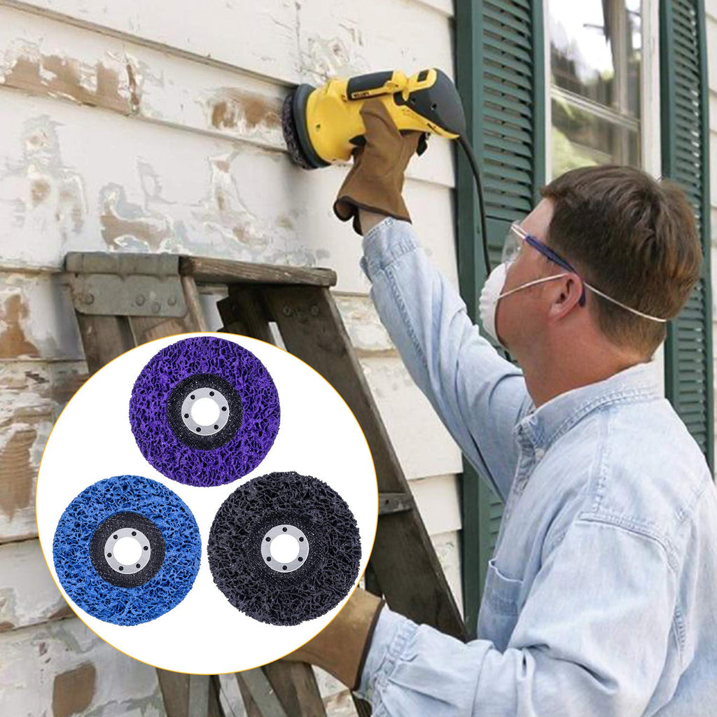 6 Pack 4" x 5/8" Strip Discs Stripping Wheel Fit Angle Grinder Clean and Remove Paint Coating Rust Welds Oxidation