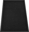 SRDDQLC Door Floor Mat Commercial Grade Large Size Heavy Duty Tough Entry Collection Slip Skid Entrance Mat with Rubber Backing Low Profile (Black, 4x6FT)