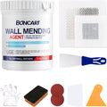 8.6oz Drywall Patch Repair Kit - Professional All-in-1 Tool Set (Scrapers/Sandpaper/Texture Sponge/Gloves/ Aluminum Patches) for Fast Wall Hole Repair