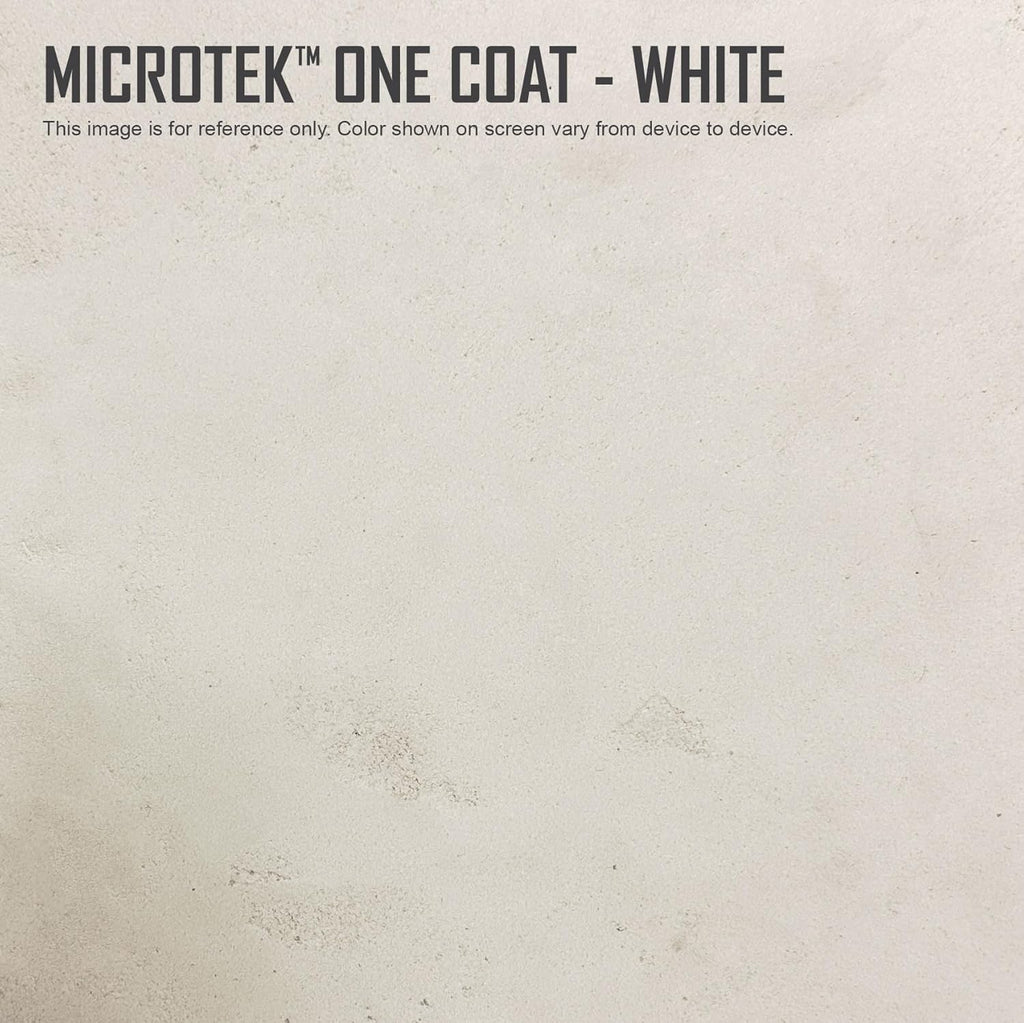 SureCrete MicroTek One Coat | White | 40 lb Bag | Microcement Overlay for Interior & Exterior Walls, Bathrooms, Fireplace Surrounds & Floors | Use with Pigment Packs for Custom Colors