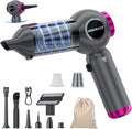 Handheld Car Vacuum Portable Cordless 25000Pa High Power Small Mini Hand Vacuum Cleaner Rechargeable 4-in-1 Compressed Air Duster Blower Pump Wireless Handheld Vac for Car Office Desktop Home Cleaning