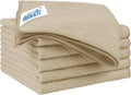 HOMEXCEL Microfiber Cleaning Cloth 6 Pack 12.5 x 12.5 inch Microfiber Towels for Cars Ultra Absorbent Car Washing Cloth Lint Free Streak Free Cleaning Rags for Car, Kitchen Window Brown