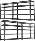 Storage Shelves Heavy Duty, 4 PCS 48" L x 18" W x 72" H Garage Wire Shelving Unit Loads 2800LBS, 5-tier Adjustable Metal Industrial Utility Shelf Rack for Kitchen, Laundry Room, Warehouse, Basement