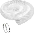 Heavy PVC Dust Collection Hose 5" x 10', Puncture Resistant PVC Dust Collection Hose with Carbon Steel Wire Coil for Woodworking, Workshops, Dust Collectors