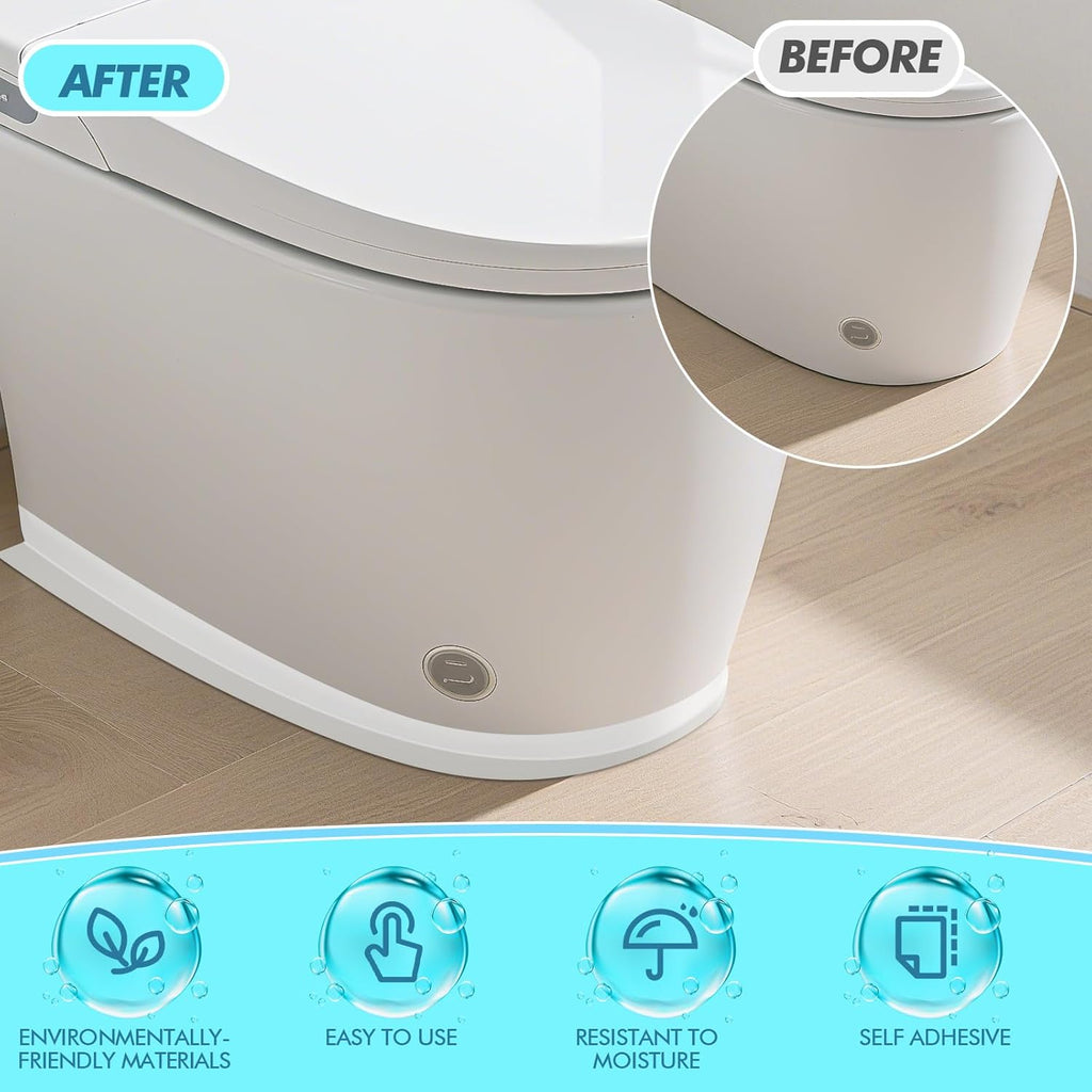 Maitys White Caulk Tape Waterproof Self Adhesive 12 Roll White Caulking Sealant Strips Bathroom Shower Tapes for Toilet Kitchen Countertop Corners Surfaces Sink Bathtub Floor Wall Edge (1.5" x 10.5ft)