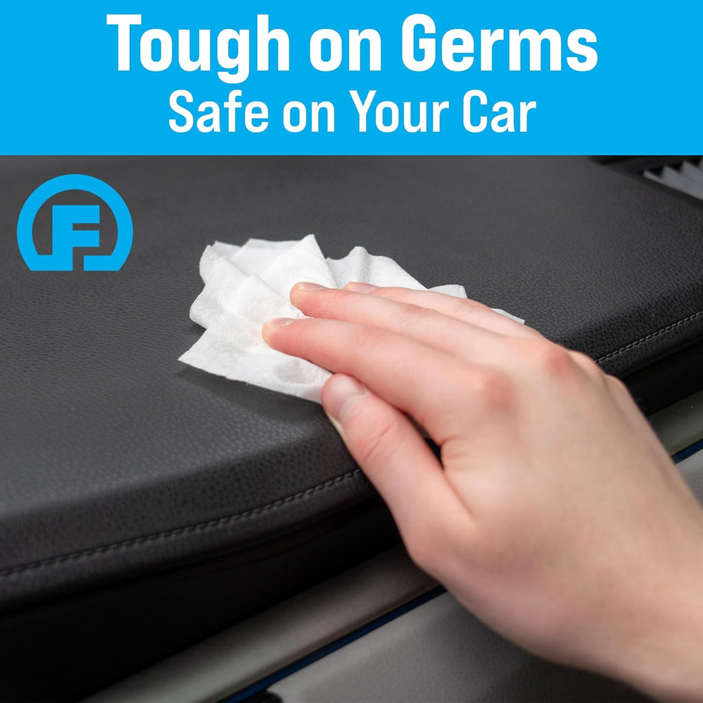 Fortress Car Interior Wipes (25 ct, Pack of 6) for Car Interior Cleaning, Dashboard, Seats, Detailing, and Steering Wheel [Travel Size] Skin-Safe Car Interior Cleaner Supplies