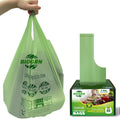 2.6-3 Gallon Compostable Trash Bags with Handles 80 Count 0.67 Mil 11.36 L Small Kitchen Wet Food Scrap Waste Compost Bag for Countertop Bin ASTM D6400 US BPI and OK Compost Home Certified