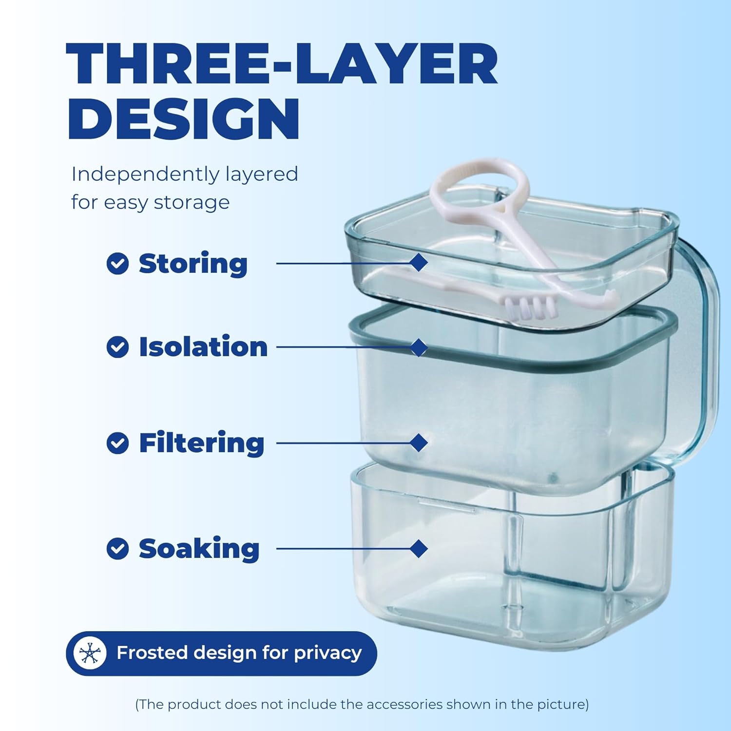 Retainer Case Denture Bath Case,Retainer Cleaner Case with Lid,Denture Cup for Partial Dentures,Mouth Guard&Braces,Denture Soaking Container Case for Travel (Orange)