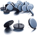 Furniture Glides Sliders-Furnigear PTFE (Teflon) Chair Leg Movers Sliders for Carpet and Hardwood Surface - Move Your Furniture Easily & Safely - Best Floor Protector (1-1/4", 24pack)