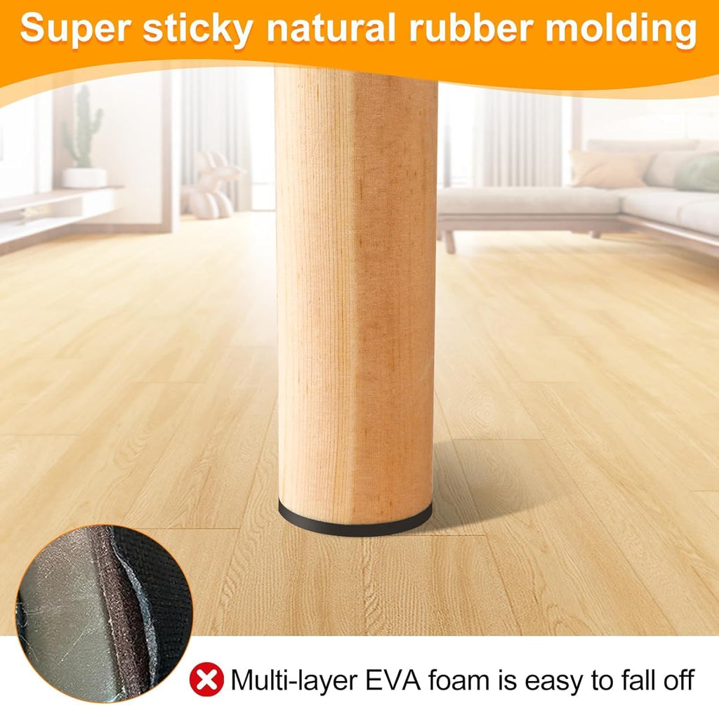 CHUNZEXI Non Slip Furniture Pads - 24 Premium Furniture Grippers Self Adhesive Rubber Furniture Feet, Anti Slide Furniture Hardwood Floor Protector for Keep Couch Stoppers (1 inch Round)