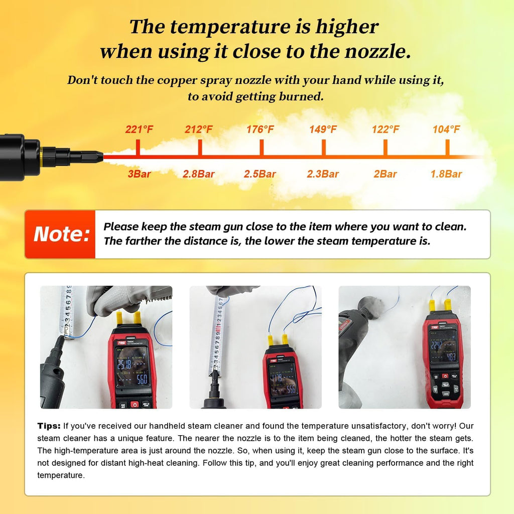 Steam Cleaner,15s Heat-Up,1.6L Tank,3-Level Adjustable Handle,2500W Steamer for Cleaning,Portable Steamer for Cleaning with 16PCS Accessories,Steam Cleaner for Home,Car,Dirt,Grease,Grout,Tile,Couch