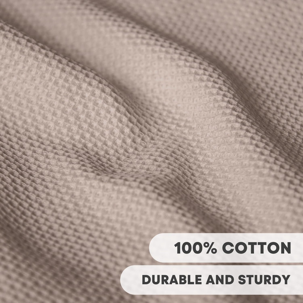 Artoid Mode 100% Cotton Brown Waffle Weave Kitchen Dish Cloths, 13x28 Inch Ultra Soft Absorbent Quick Drying Kitchen Dish Towels Set of 4