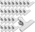 VNDUEEY 24 Pack Stainless Steel Chip Clips, Bag Clips for Food, Heavy Duty Snack Clip Clip to Seal Coffee Bags, Ideal for Office Kitchen Use, Binder Clips Large - 3 Inches, Silver