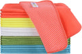 SINLAND Microfiber Dish Cloth for Washing Dishes Dish Rags Best Kitchen Washcloth Cleaning Cloths with Poly Scour Side 5 Color Assorted 7.87inchx7.87inch 20pack