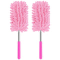 Mini Duster for Cleaning, 360° Bendable Hand Dusters with Extension Pole, Washable Small Duster for Car Interior, Office, Furniture