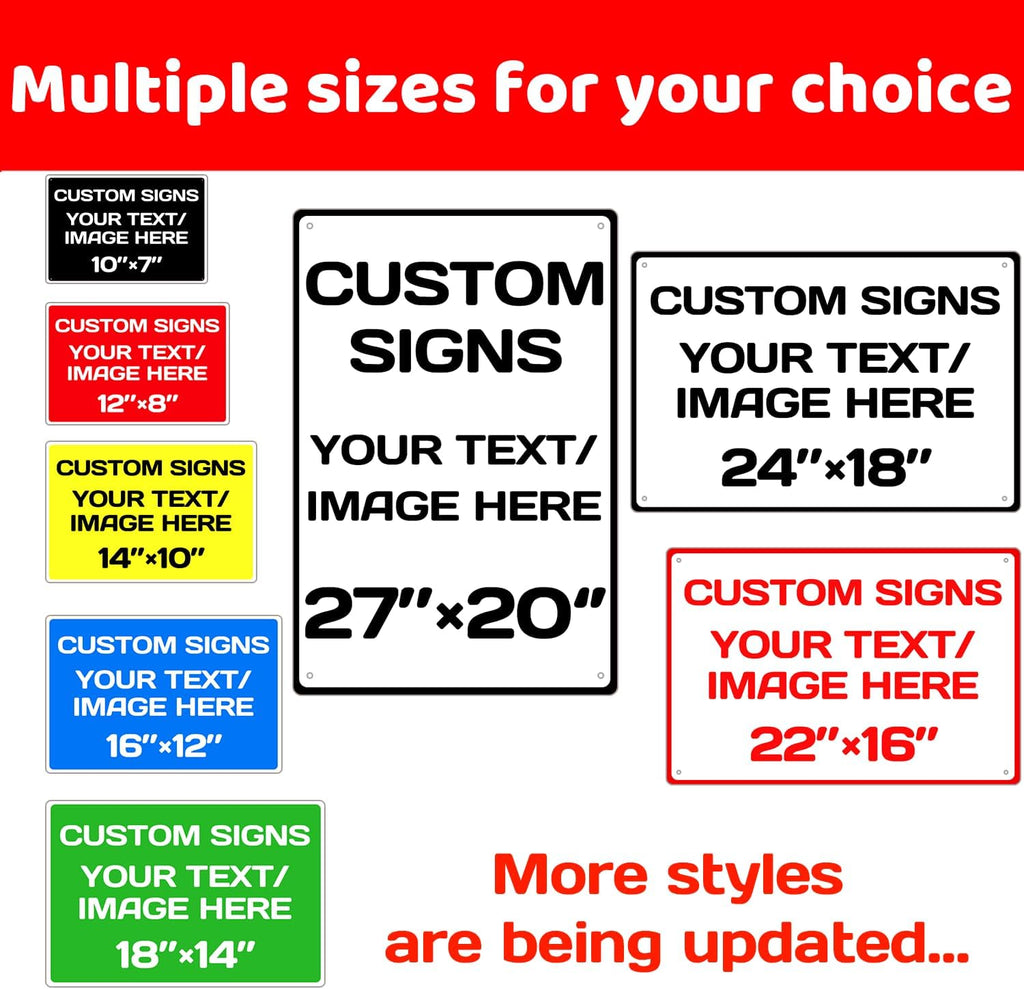Aluminum Weatherproof Metal Sign Multiple Sizes Custom Personalized Text And picture Here, Black White Traffic Regulation Horizontal Street Signs ,hazard sign,garden sign,custom door sign,Customised business signs