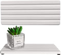 Diatomite Soap Dish, Water Absorbing Stone Tray, Kitchen Sink Organizer, Fast Drying Counter Holder (White, 9.5" x 4"/24 x 10cm)