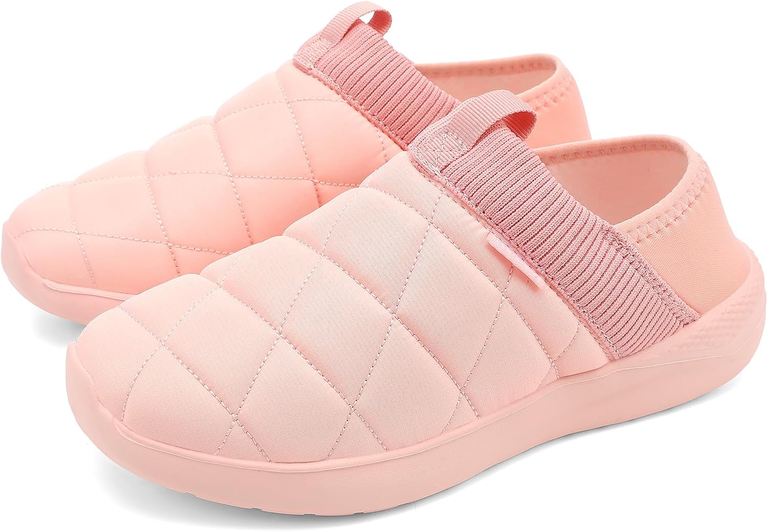 KUBUA Slippers for Men and Womens Indoor House Shoes Plush Slip on Outdoor Garden Loafers