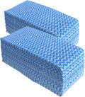 Disposable Cleaning Cloths Multi-Purpose Heavy Duty Disposable Dish Cloth Dish Rags for Kitchen, 7.87 x 15.75 inches -100 Counts/Pack,Blue
